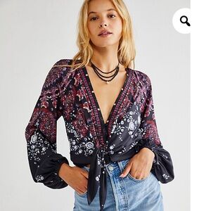 Free People Run Free Blouse Night Combo